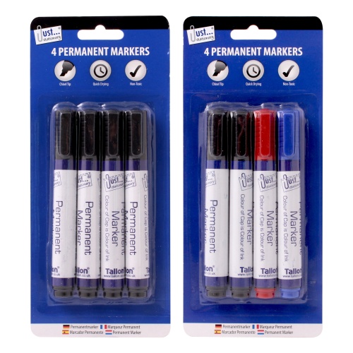 Markers, Permanent Chisel Tip, 4's