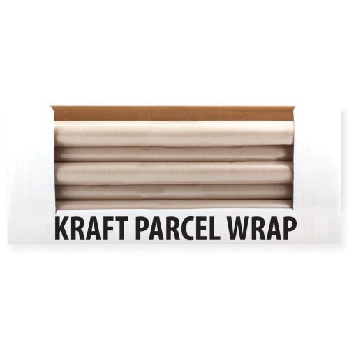 Kraft Parcel Wrap Rolls, 8mx50cm