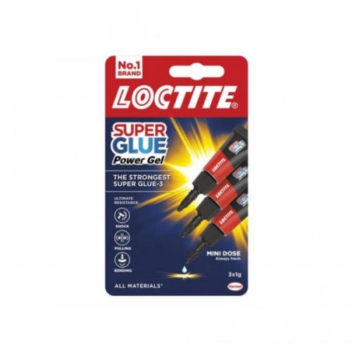 Super Glue, Loctite Mini Trio Gel (3 x 1gm)