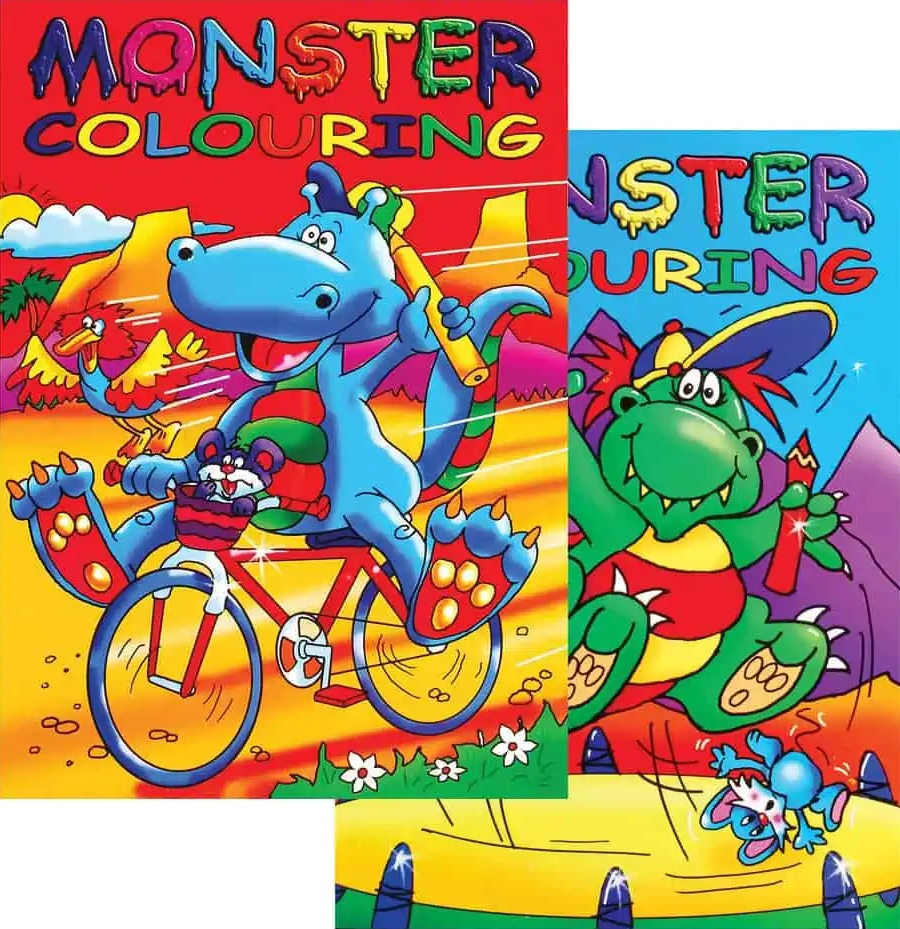 Monster Colouring Book 2 titles 80 Pages WP