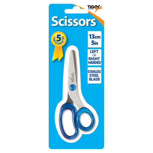 Scissors, 13cm, Clearview Handle, Assorted, Carded