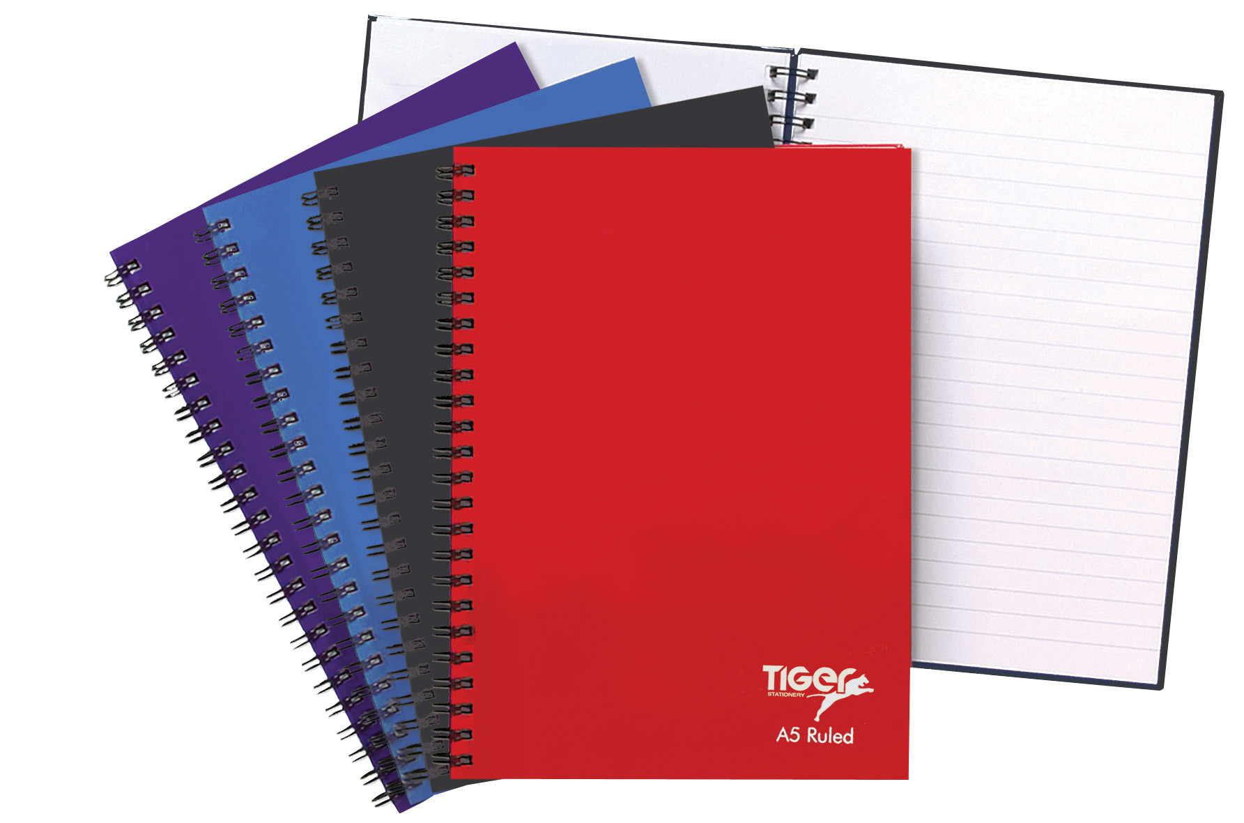 Notebooks, A5 Twin Wire Hardback Cover, Assorted