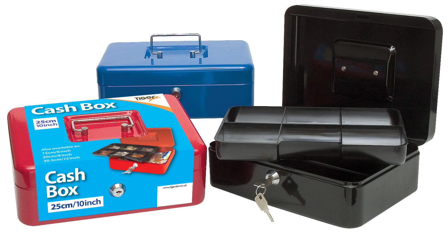 Cash boxes -10'' assorted