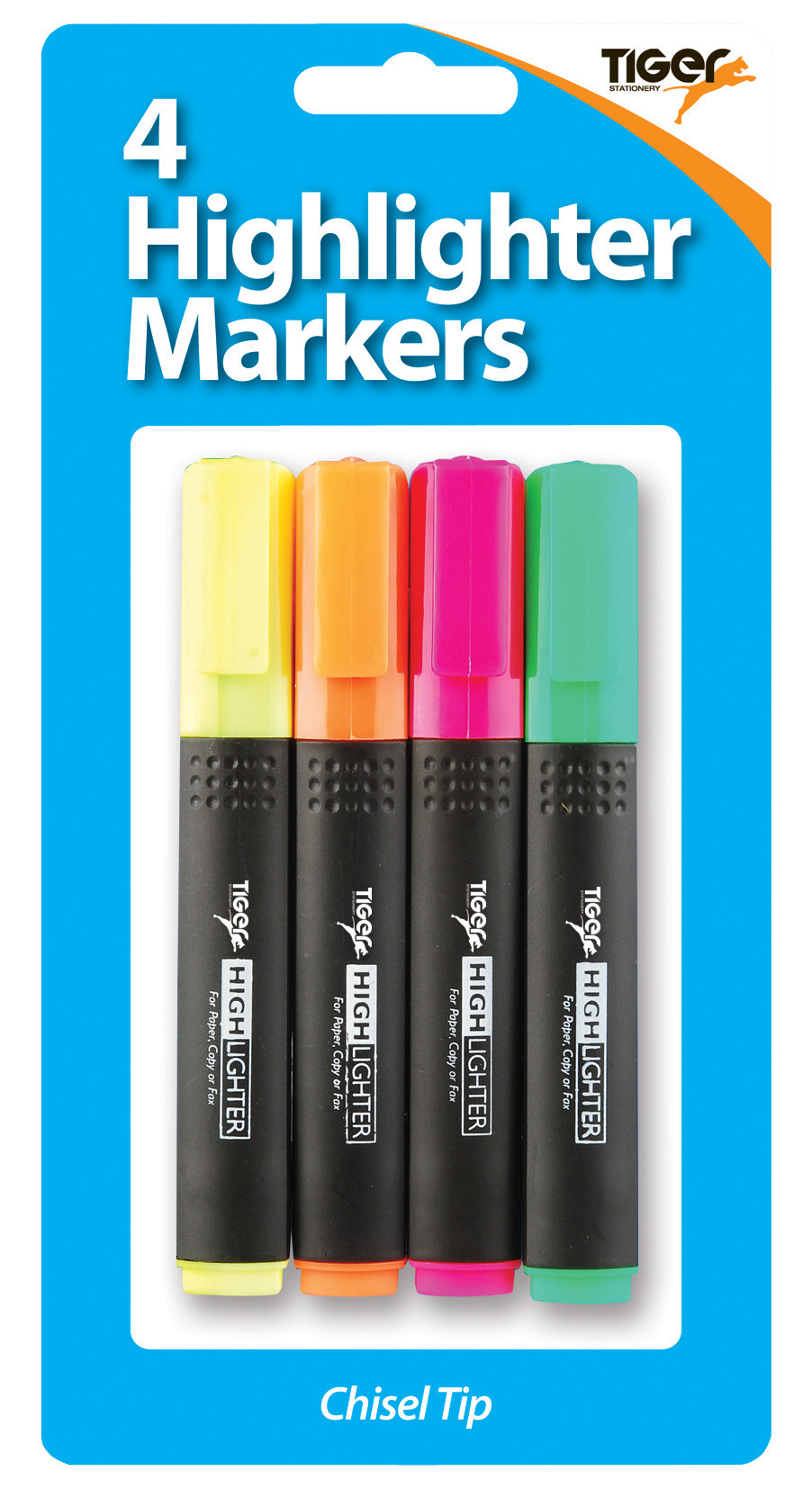 Highlighters, Assorted 4's, Carded