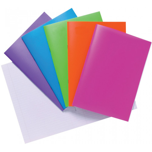 Notebooks, A4 Polypropylene Covered, Assorted