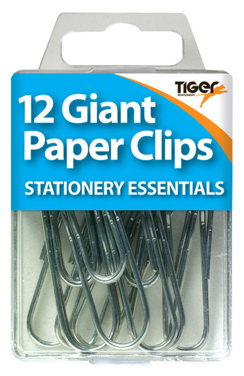 Essentials Hang Pack Giant Paper Clips 75mm (12)