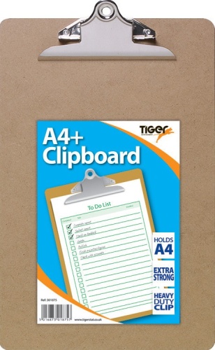 Clipboard, A4+ Wooden with Jumbo Clip