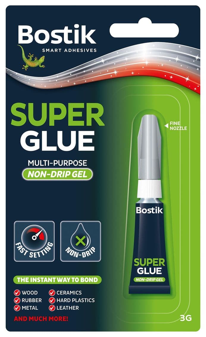 Bostik Super Glu Non-Drip Gel 3gm Tube