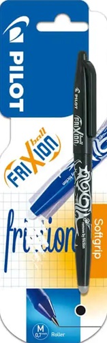 Pens, Pilot Frixion Erasable Rollerball Black, Carded