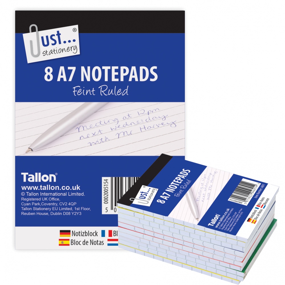 Notebooks, A7, Lined, 8's