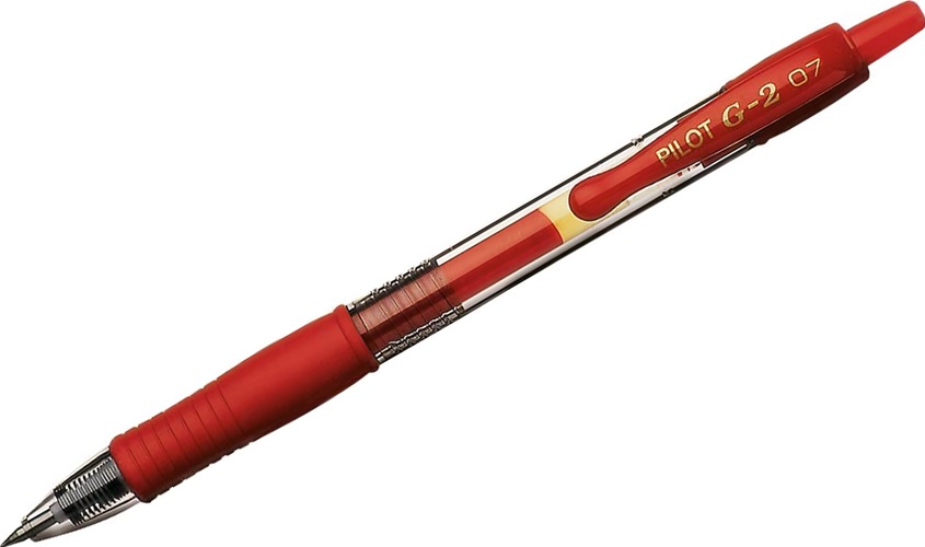 Pens, Pilot G2 Retractable 0.7mm Red, Boxed