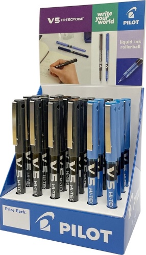 Pens, Pilot V5 Black & Blue, Display