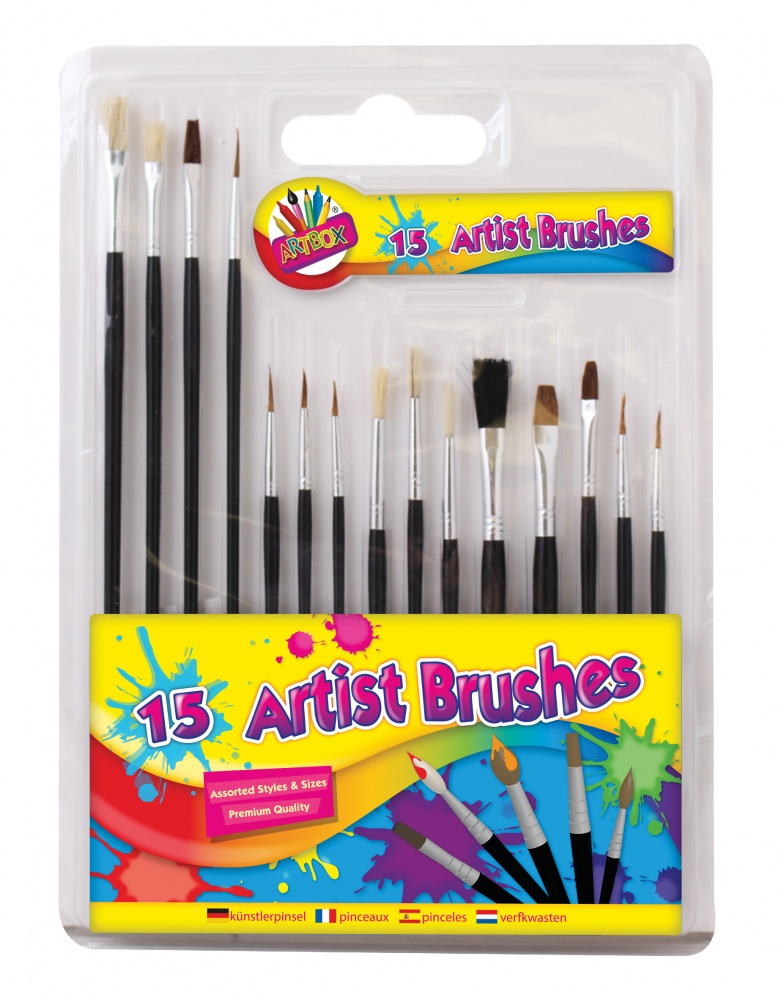 Paint Brushes, 15 Pieces