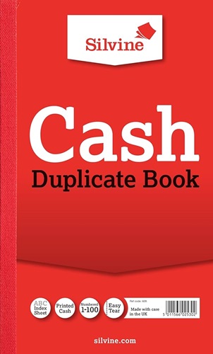 Duplicate Book, Cash Book, Full-Size, 210 x 127mm