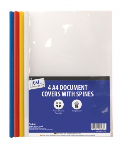 Document Covers, A4 Clear & Spines, 4's