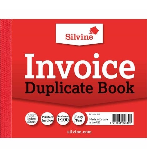 Duplicate Book, Invoice Book, Half-Size, 102 x 127mm