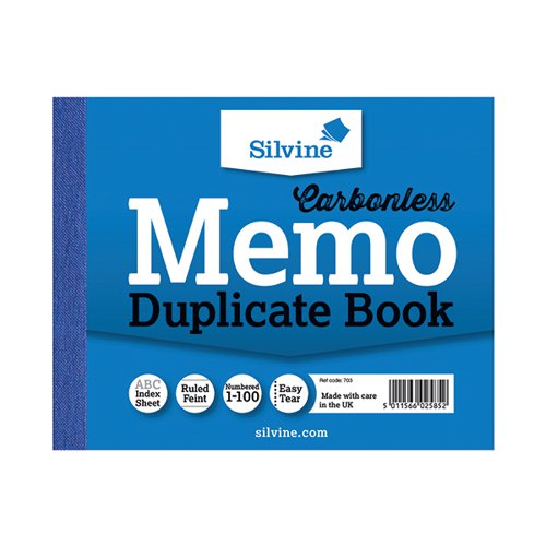 Duplicate Book, Carbonless Memo Book, Half-Size, 102 x 127mm, Ruled