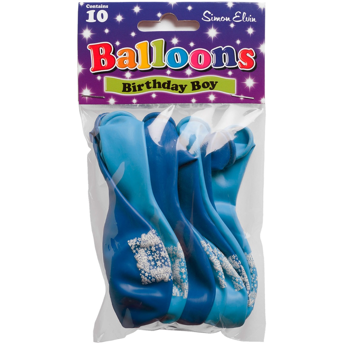 Balloons, 10'' Printed, Birthday Boy, 10's
