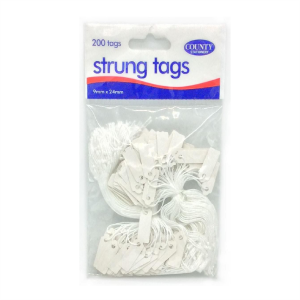 Strung Tags 9 x 24mm, 200's