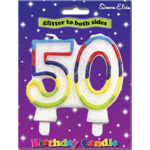 Candles, Simon Elvin Milestone Multi Coloured Age 50