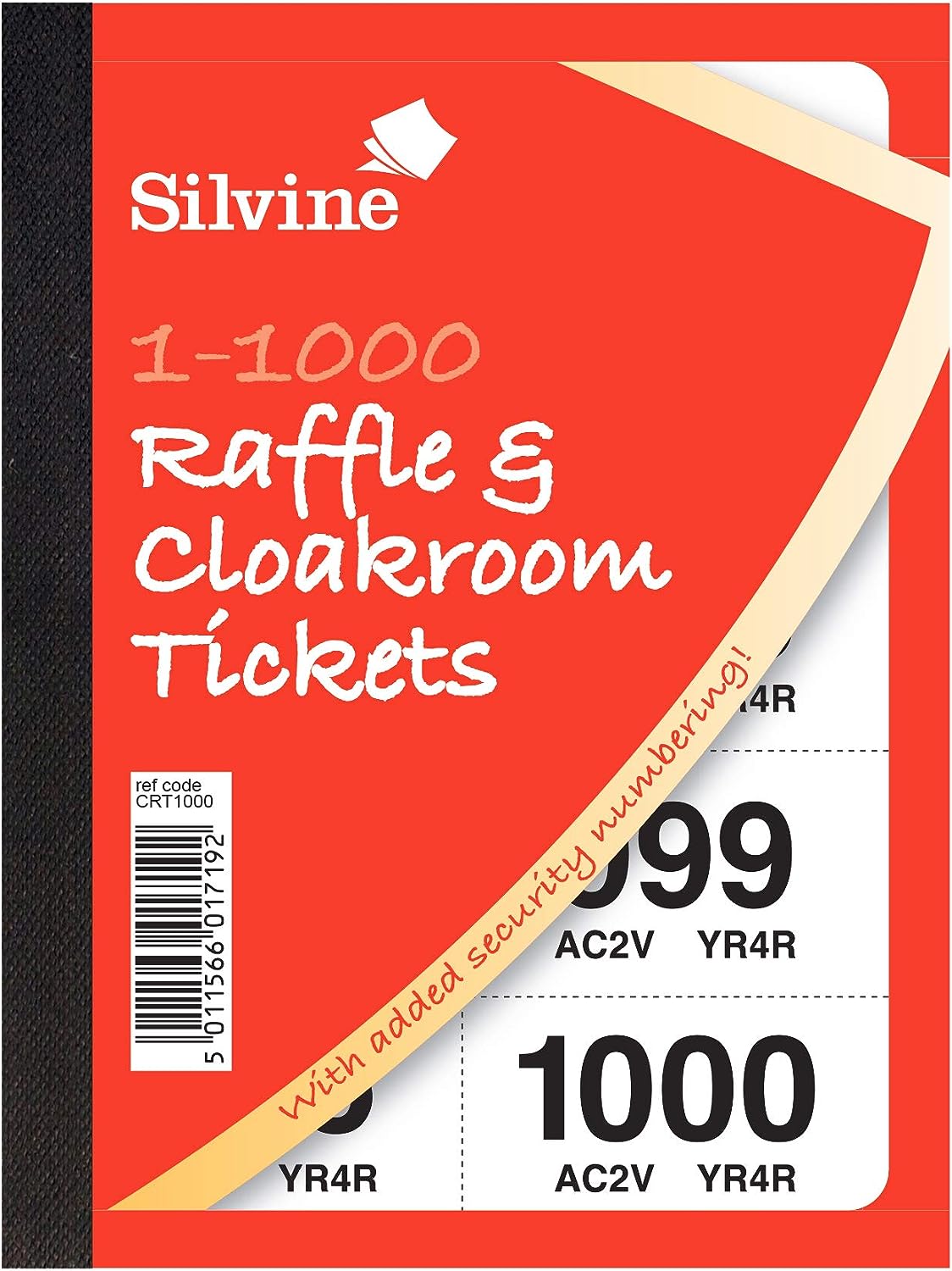 Raffle & Cloakroom Tickets, 1-1000, 5 to View, Assorted