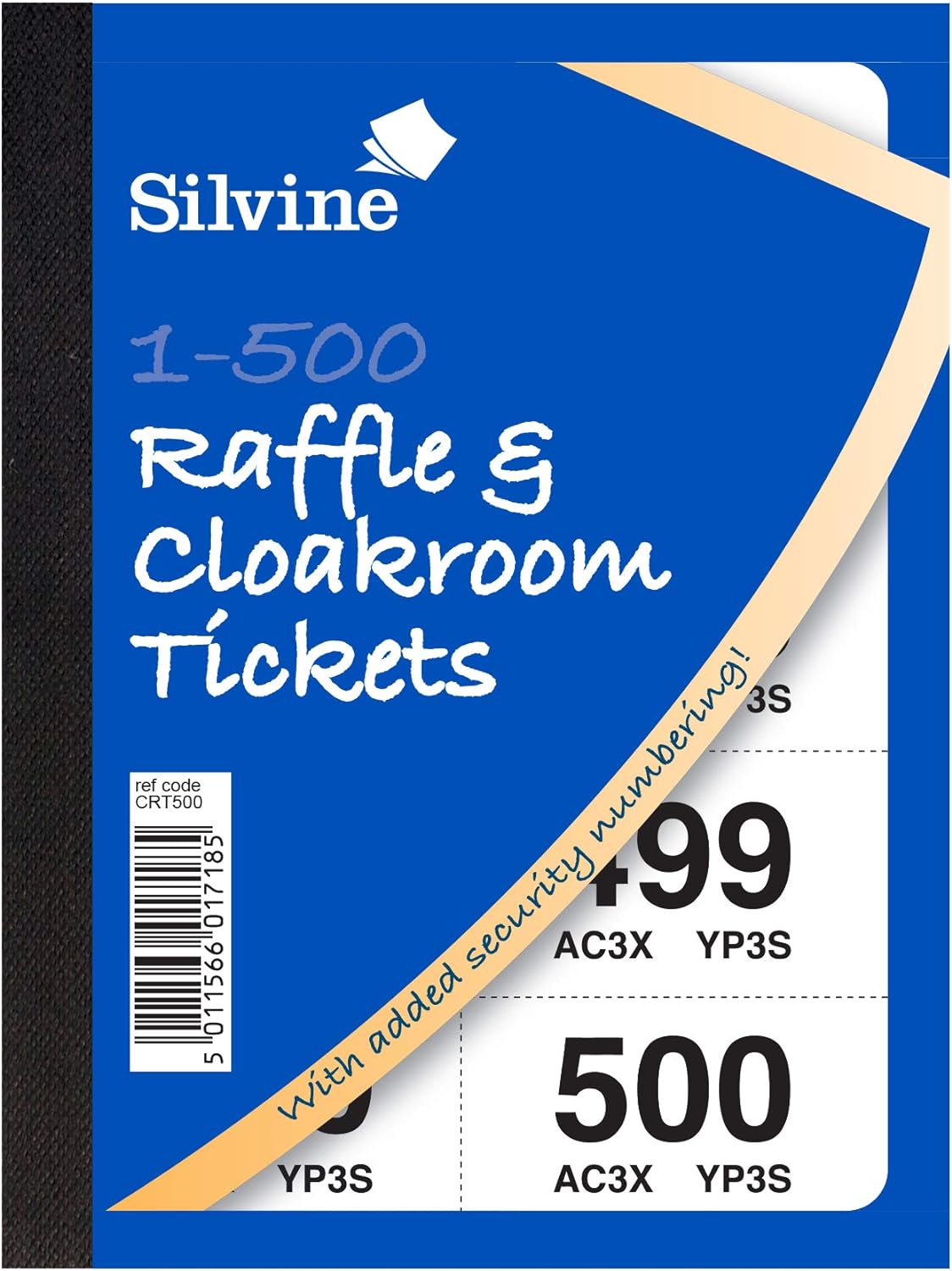 Raffle & Cloakroom Tickets, 1-500, 5 to View, Assorted
