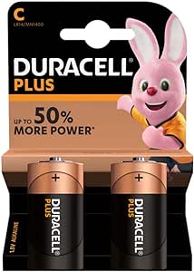 Duracell Batteries C 2's, Carded
