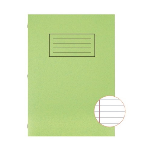 Exercise Books, Silvine A4 Ruled Green