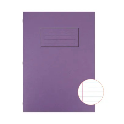 Exercise Books, Silvine A4 Ruled Purple