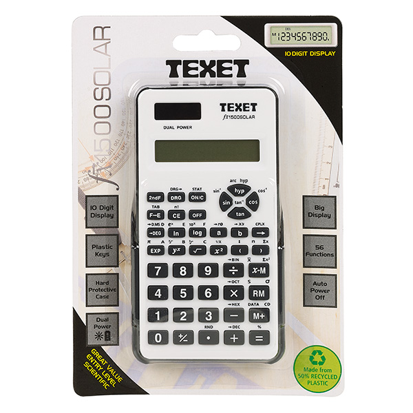 Texet Solar Powered Scientific Calculator