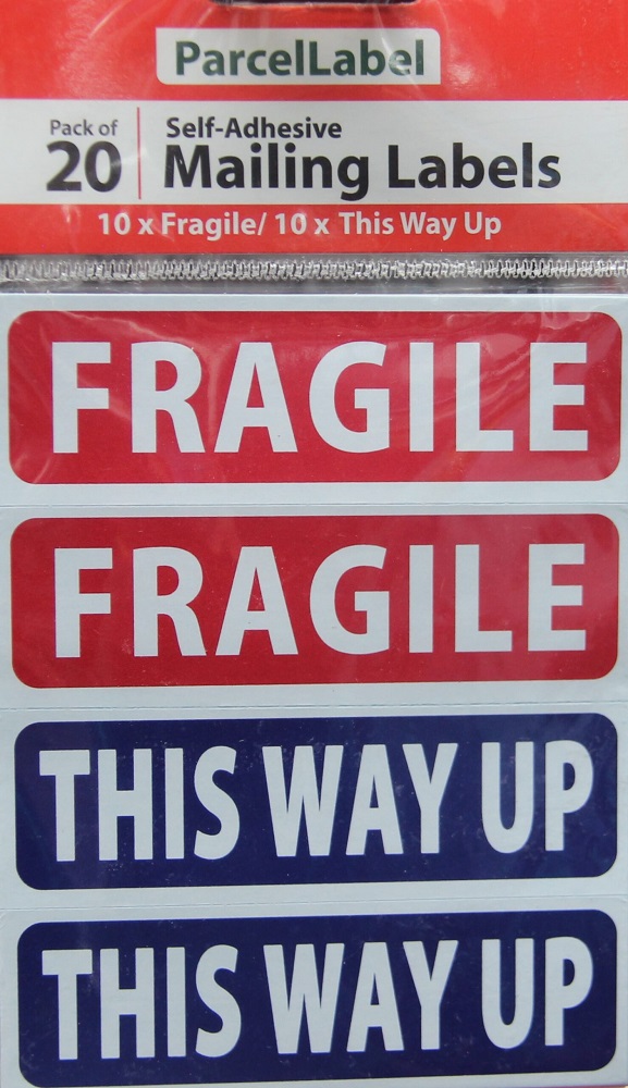 Mailing Labels (2 x Fragile, 2 x This Way Up)