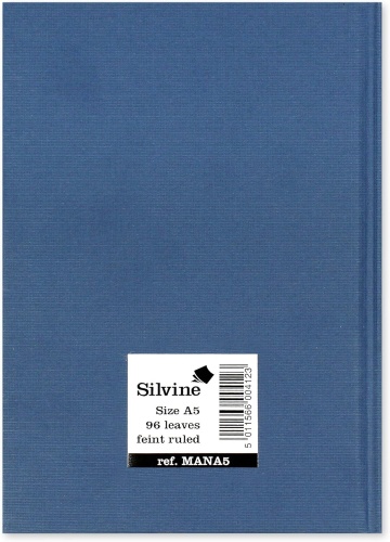 Manuscript Book, A5, Silvine Hardback Casebound