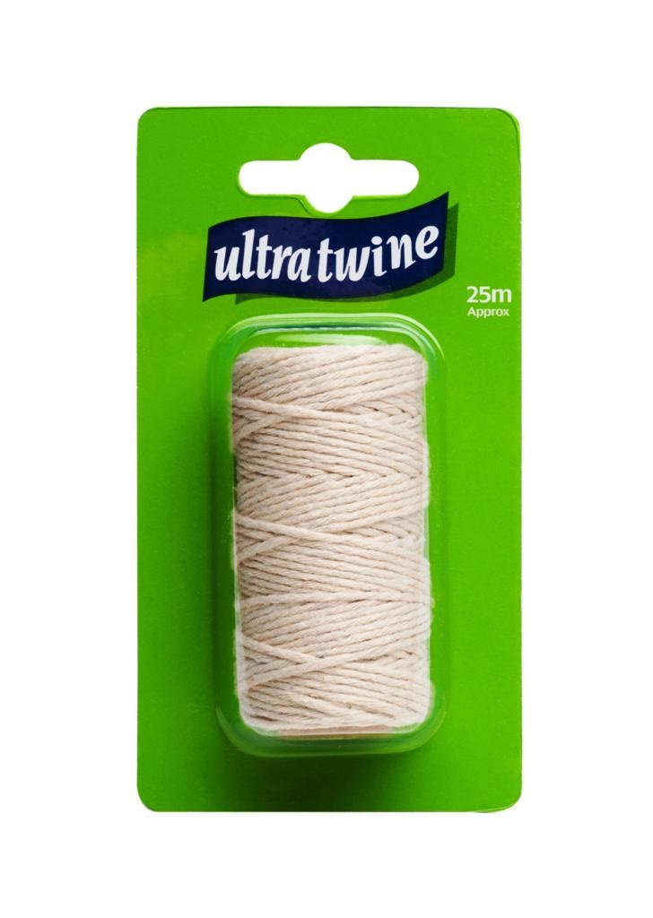 Twine, Fine Cotton Spool, Approx 25m, Clam Pack