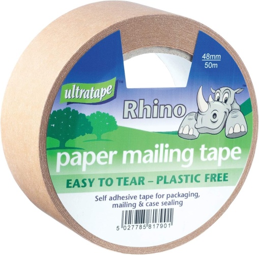 Tape, 48mm x 50m, Rhino Paper Mailing Tape