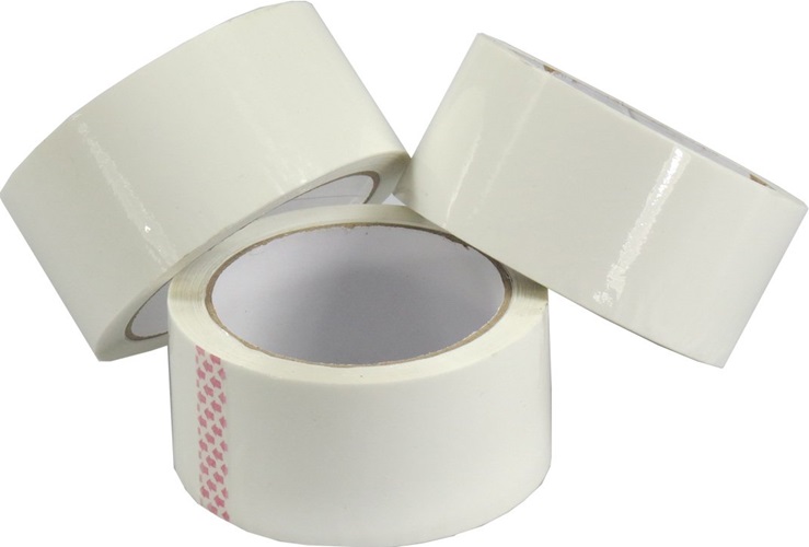 Tape, 48mm x 50m, White, (Parcel Tape), 6 Rolls