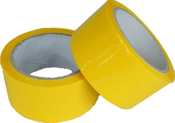 Tape, 48mm x 50m, Yellow, (Parcel Tape), 6 Rolls