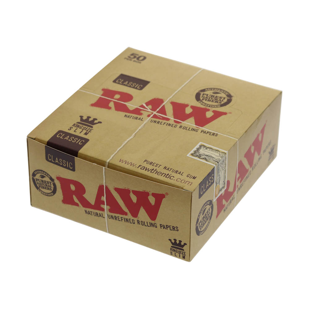 RAW Classic King Size Slim Rolling Papers x 50