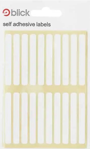 Labels, Self-Adhesive Rectangle White, 6 x 50mm, 20's