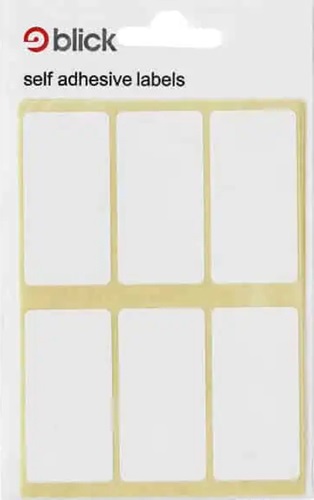 Labels, Self-Adhesive Rectangle White, 25 x 50mm, 20's