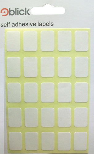 Labels, Self-Adhesive Rectangle White, 12 x 18mm, 20's