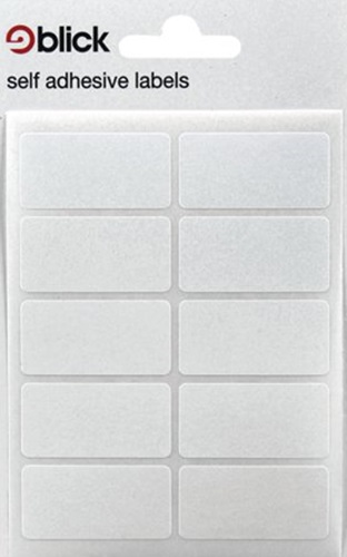 Labels, Self-Adhesive Rectangle White, 19 x 38mm, 20's