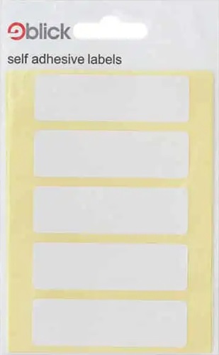 Labels, Self-Adhesive Rectangle White, 19 x 63mm, 20's