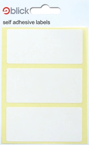 Labels, Self-Adhesive Rectangle White, 34 x 75mm, 20's