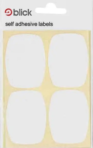 Labels, Self-Adhesive Rectangle White, 39 x 52mm, 20's