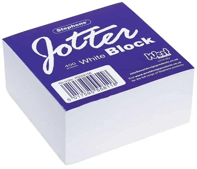 Jotter Block, Stephens White, 400 Sheets