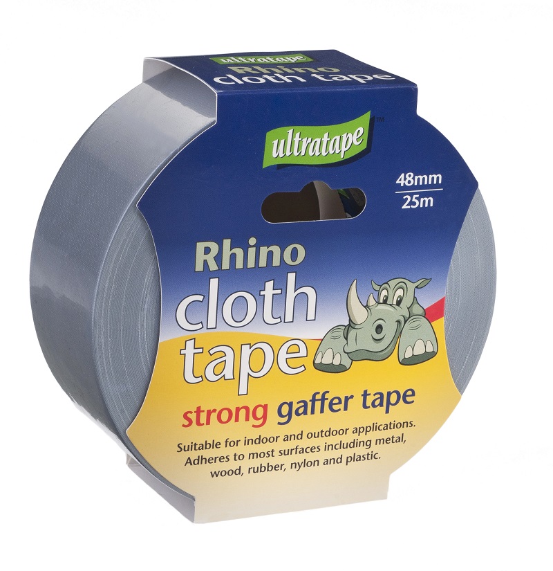 Rhino Silver Gaffer Premium Cloth Tape, 48mmx25m