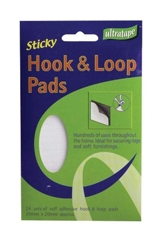Hook & Loop Pads, 20mm x 20mm, 24's