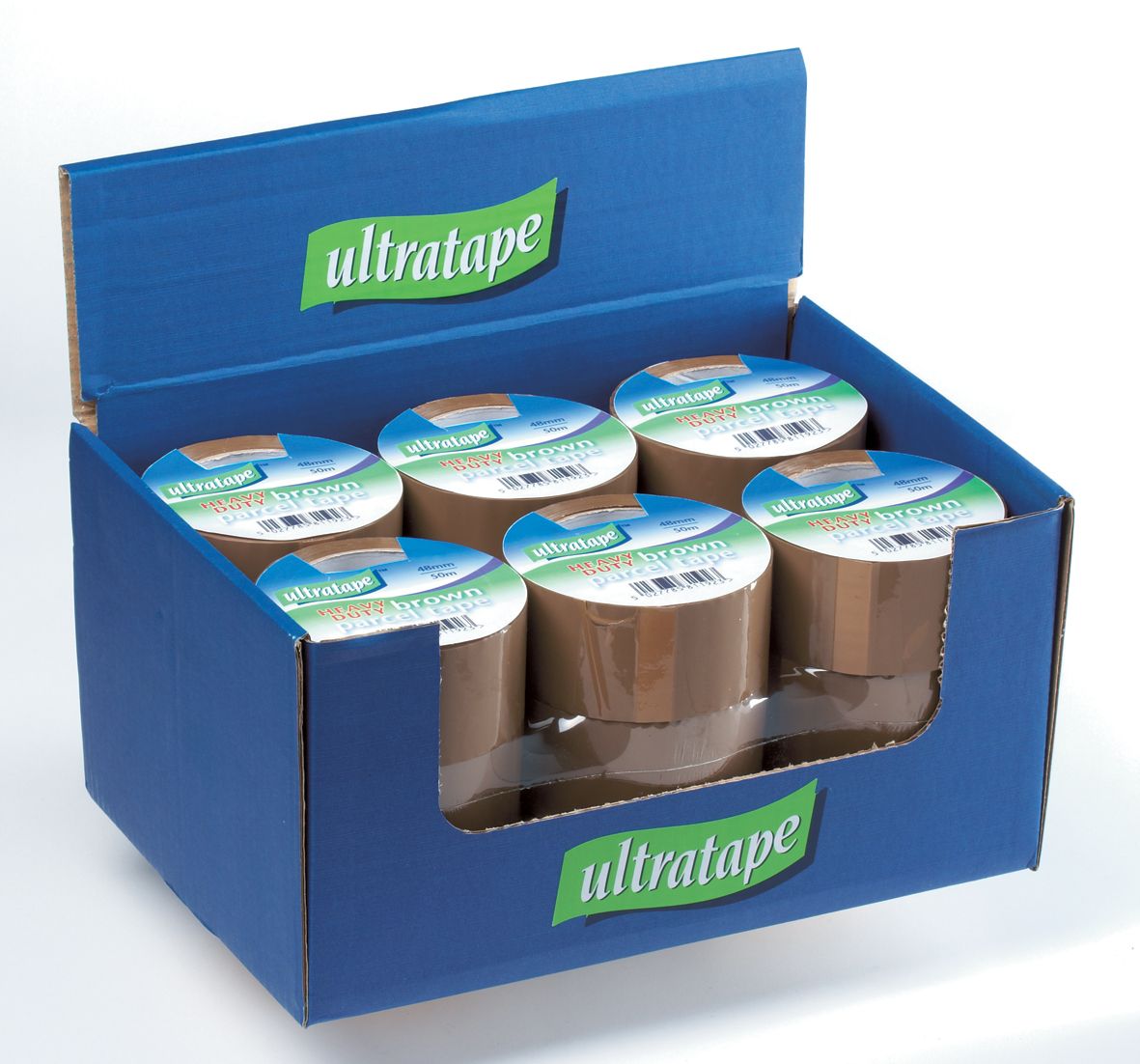 Ultratape HD Brown Packaging Tape, 48mmx50m in CDU, 50 micron