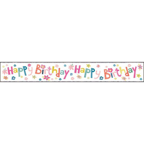 Party Banners, Holographic, Happy Birthday