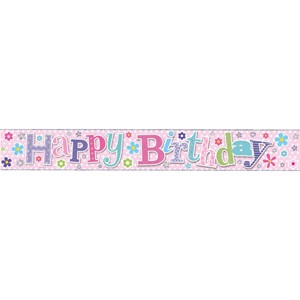 Party Banners, Holographic, Happy Birthday